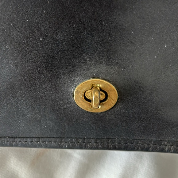 Vintage Coach Stewardess Bag Black Crossbody Messanger Bag - Picture 11 of 16